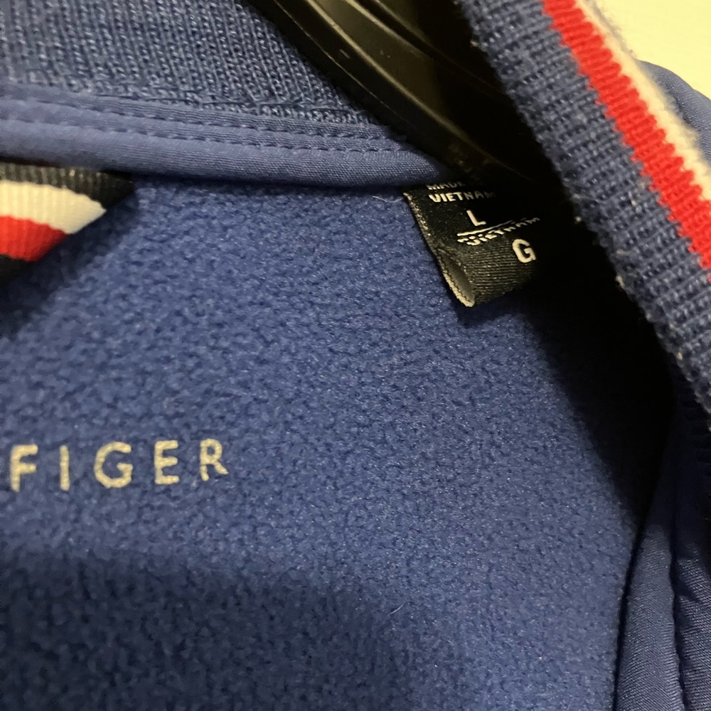 Tommy Hilfiger Men’s L Blue/White Varsity Jacket *See Photos* - Picture 4 of 4